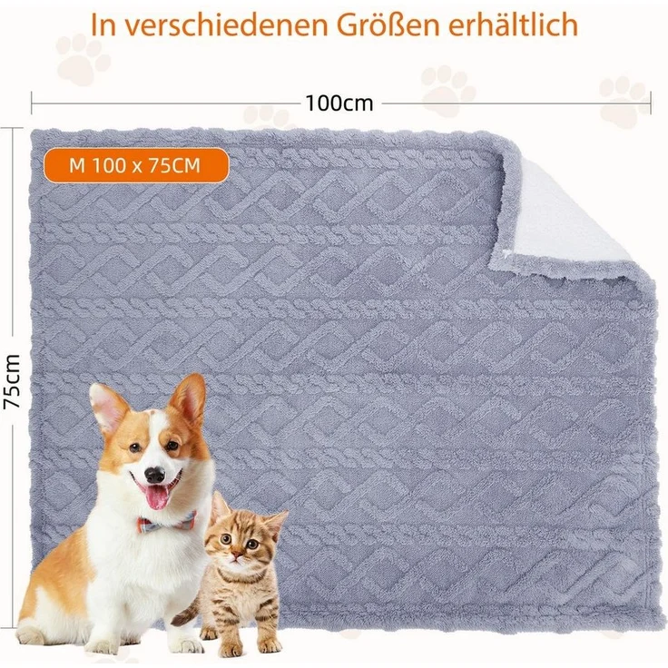 nobleza Hundematte Wasserdichte Hundedecke Flauschig und Weich Outdoor Hundedecke – Bild 3