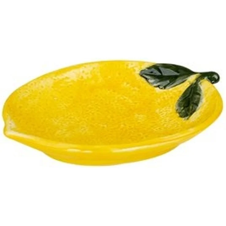 Levandeo® Dekoteller, Teller Zitrone Keramik 21cm ZItronenschale Sommer Obst Dekoschale – Bild 6