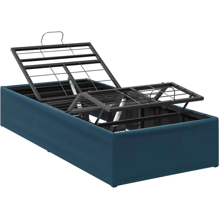 vidaXL Elektrisch verstellbares Bettgestell Blau 200 x 90 x 33,5 cm 42037303 – Bild 2