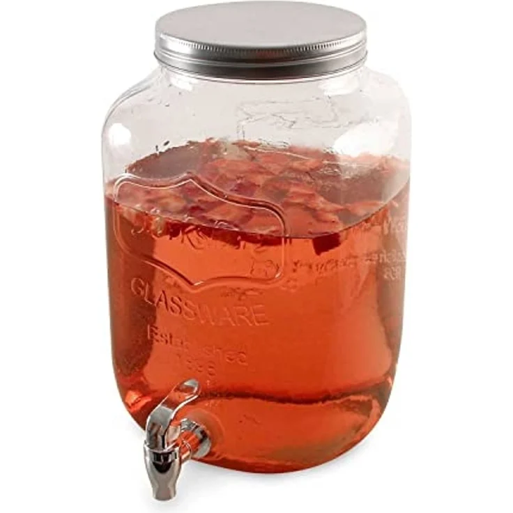 Saveur et Dégustation KV7177 Glaskrug zum Einschenken, transparent, 18 x 18 x 31 cm – Bild 3
