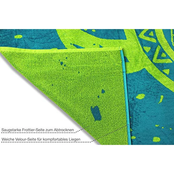 jilda-tex Strandtuch, Frotteevelours (1-St), weiche Frottee-Veloursqualität – Bild 5