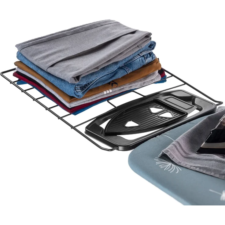 KADAX Bügelbrett 120 x 42 cm mit Griff, breite Eisentischplatte, klappbar – Bild 9