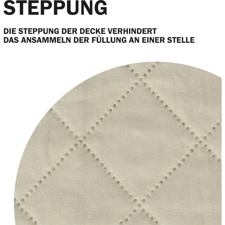 Sesselschoner gesteppt - 190x165cm Creme – Bild 6