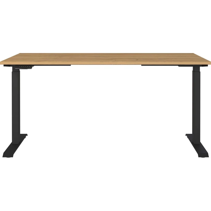 Germania Schreibtisch 7908-582, in Grandson-Eiche-Nb./Schwarz, EL. höhenverstellb, 160 x 120 x 80 cm (BxHxT) – Bild 5