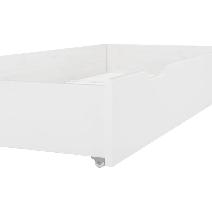 Bettkasten Rollkasten Staukasten für schmale Betten 80x200 Kiefer weiß 90.10-S5W – Bild 3