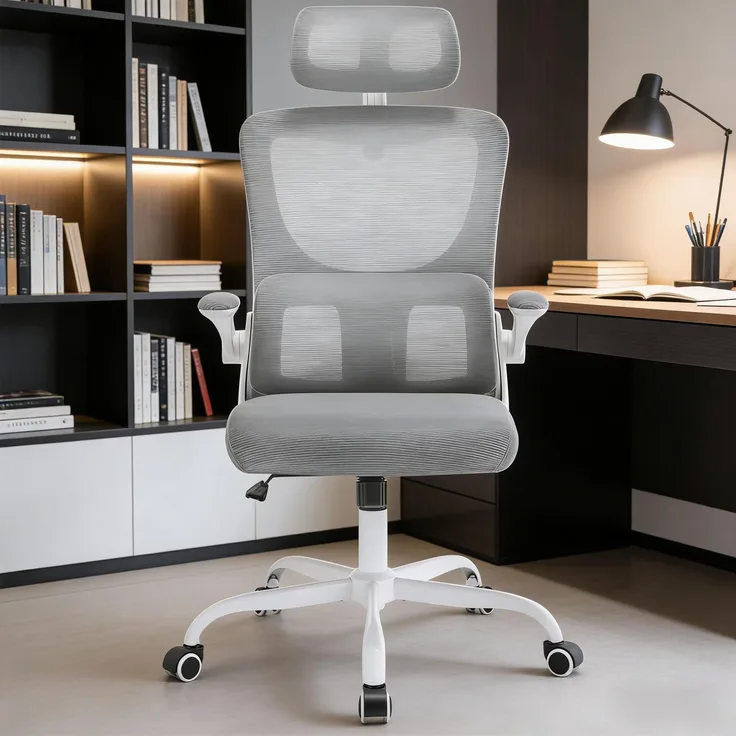 Bürostuhl B 62 x T 69,5 x H 116–123,5 cm, Mesh und Metall, höhenverstellbar, 1 Stück