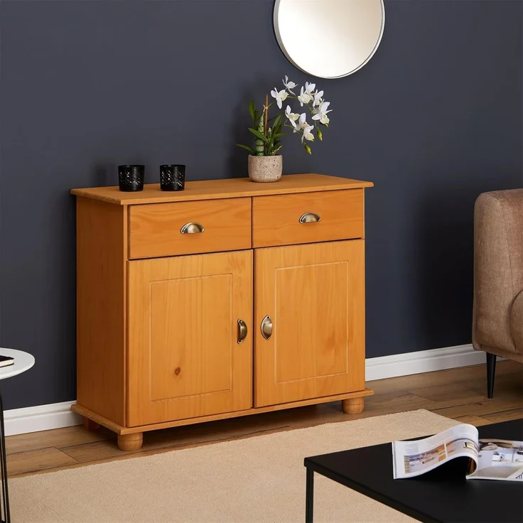 IDIMEX Kommode COLMAR, Kommode Anrichte Schrank Möbel Holz Kiefer massiv 2 Türen – Bild 2