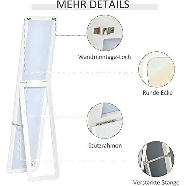 HOMCOM Standspiegel Ankleidespiegel – Bild 5