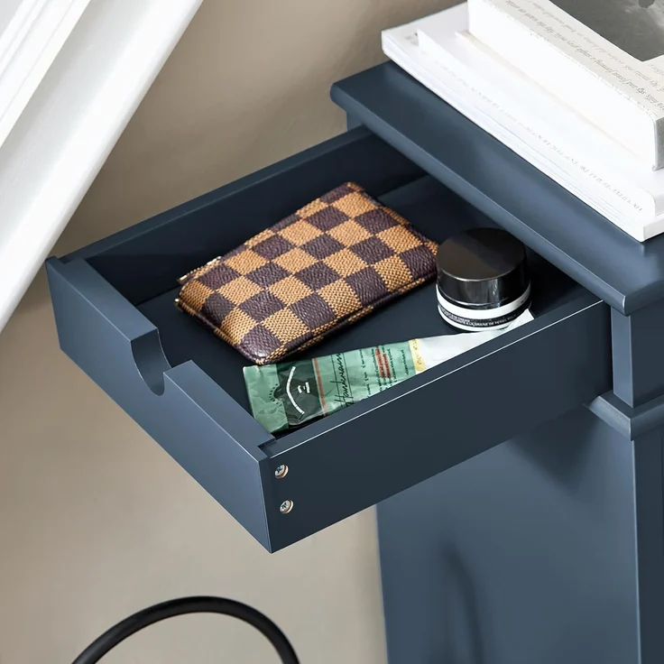 SoBuy Wäscheschrank DE1-BZR33, Badschrank mit Wäschekorb, Badkommode, Bad Waschküche Badezimmerschrank Wäscheschrank mit 2 Schubladen und 2 Wäscheboxen – Bild 9