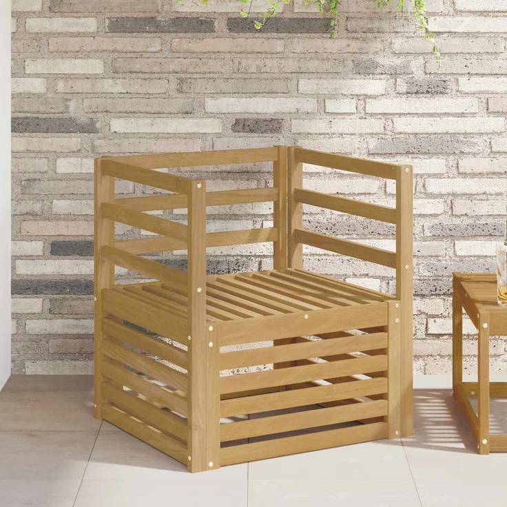 vidaXL Outdoor-Sofagarnitur Massivholz Akazie Weiß 3439076 – Bild 1