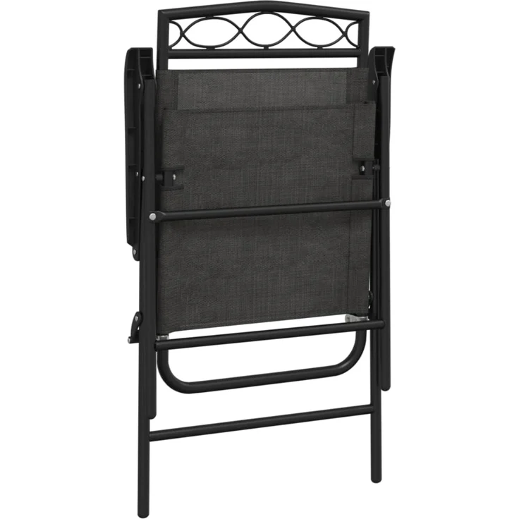 vidaXL Klappbare Gartenstühle 8 Stk. Graumeliert Stahl und Textilene 3157294 – Bild 7