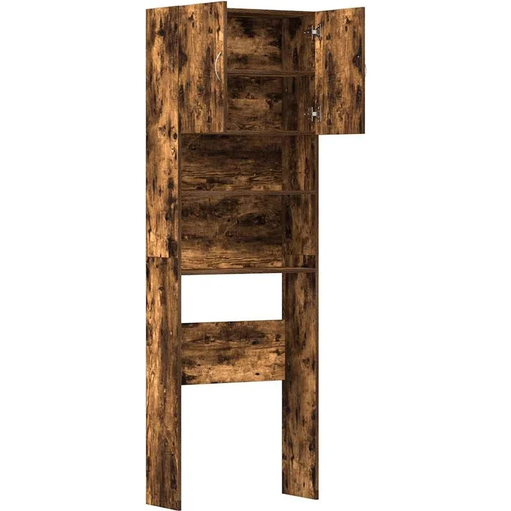 vidaXL Waschmaschinenschrank Räuchereiche 64x24x190 cm Holzwerkstoff 859131 – Bild 5