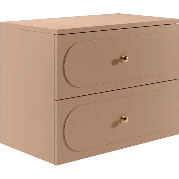 Vente-unique - SATOBAL Waschbeckenmöbel Holz, Platte Puderrosa - B 46 cm x H 60 cm x L 80 cm – Bild 3