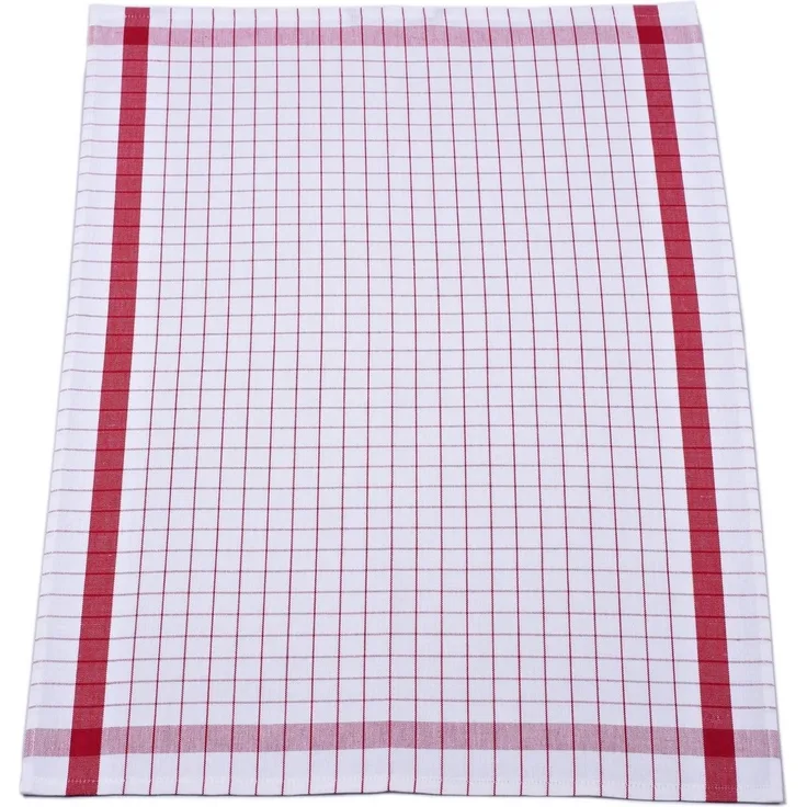 ROSS Geschirrtuch Exclusiv, (Set, 3-tlg), Karofond, 50% Baumwolle, 50% Leinen, 50x70 cm