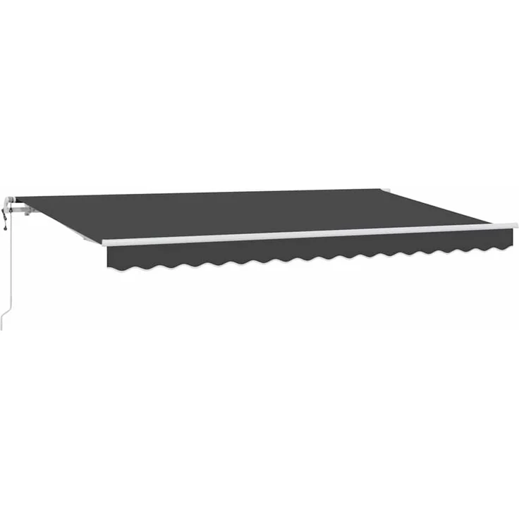 Einziehbare Markise, Sonnenmarkise Anthrazit 350x200 cm Stoff – Bild 2