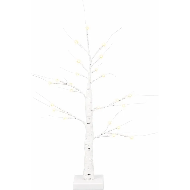 vidaXL LED-Birken-Weihnachtsbaum 2 stk. Weiß 10 x 10 x 58 cm 42055361 – Bild 2