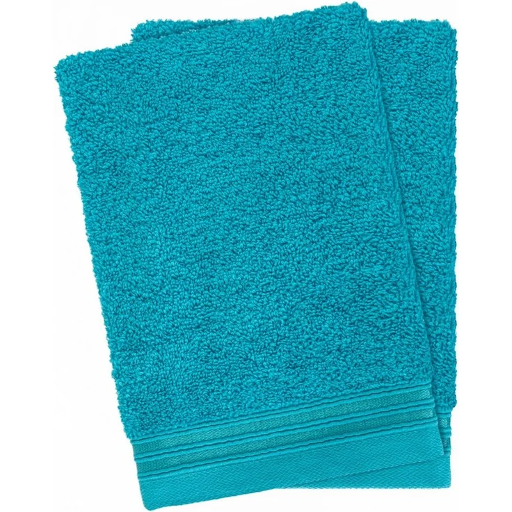 Hammetex 2er Set Mini Handtücher 15x22 cm, 100% Baumwolle mit Waschlappen Waschen Frottier, Superwuschel Weiche Qualität Strapazierfähig, Türkis – Bild 1