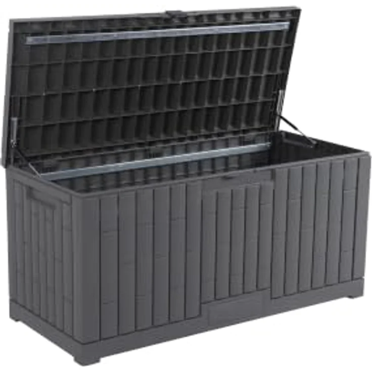 Koll Living Gartenbox Mara, 454 Liter, wetterbeständig, 135 x 58,7 x 65 cm, grau – Bild 3