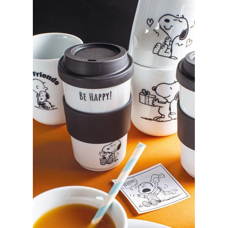 KAHLA Coffee-to-go-Becher fillit Becher 0,40 l Peanuts + Trinkdeckel, Porzellan, einwandig, Made in Germany – Bild 2