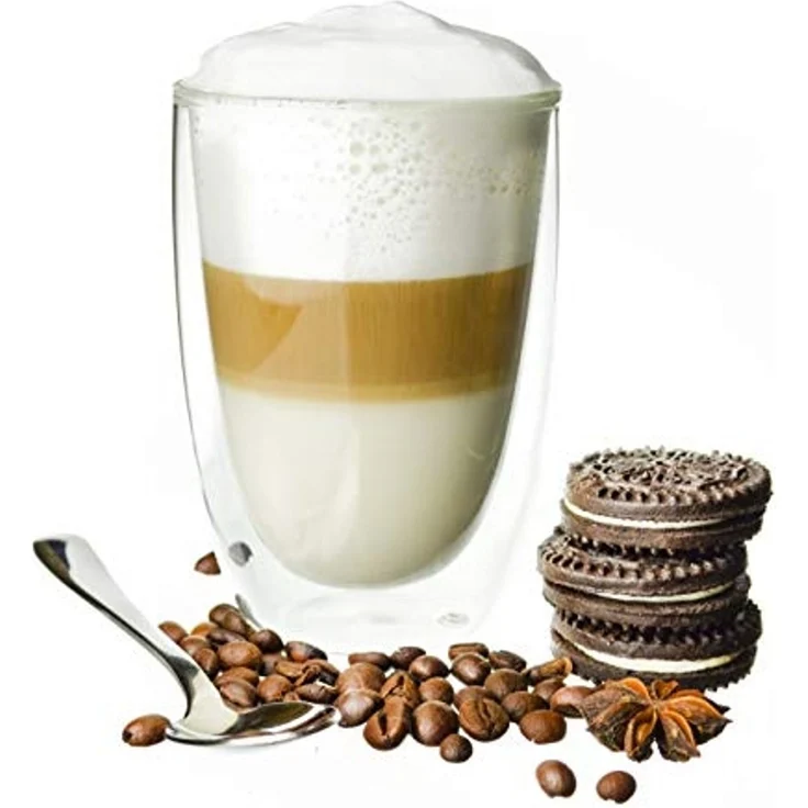 6 doppelwandige Cappuccino Gläser 200ml Kaffegläser Teeglas Doppelwandige Gläser – Bild 6