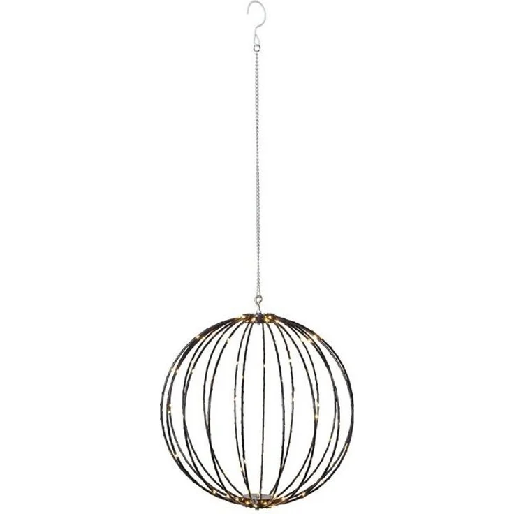 Star Trading 860-96 LED-3D-Kugel Mounty schwarz, ca. 40x40 cm, Kunststoff,126 warmwhite LED, 8 Funktionen,outdoor, Trafo, faltbar, – Bild 4