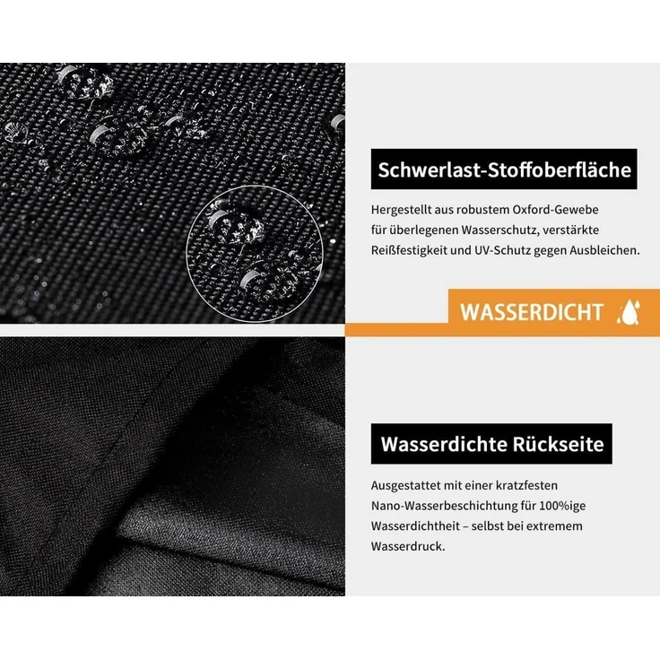 Dokon Auflagentasche Schutzhülle 600D Oxford Gewebe Schwarz 175x55x75cm – Bild 3