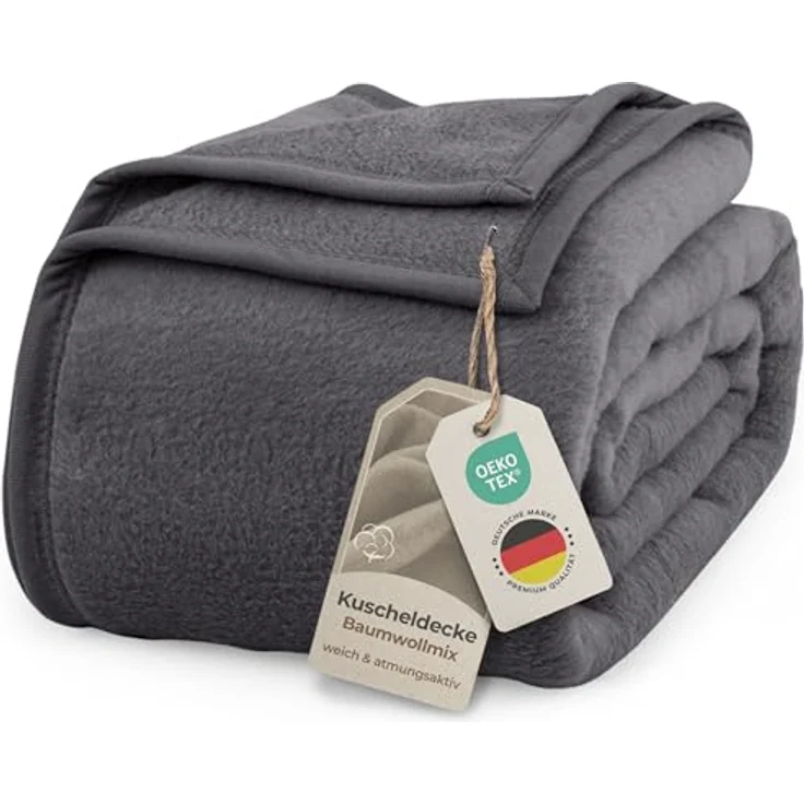 Wohndecke Wohndecke aus Baumwolle - Kuscheldecke, Baumwolldecke -, Laynenburg, Decke als Sofa-decke, Couchdecke, Wolldecke aus Baumwollmix – Bild 2