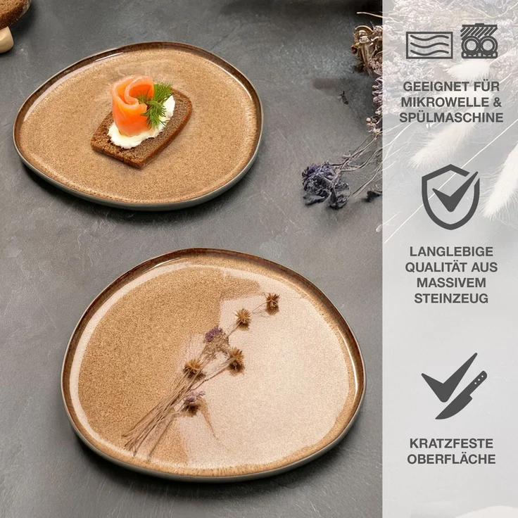 Moritz & Moritz ORGANIC Servierplatte 2er - Amber – Bild 4
