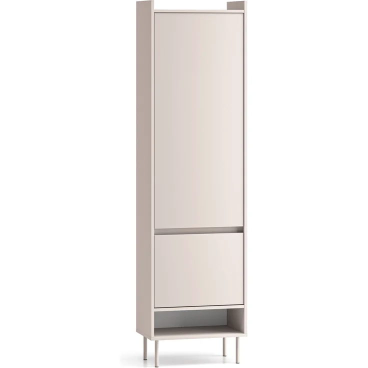Selsey "Dioce" Kleiderschrank 2-türig, Stange und Regal, greige, 54 cm – Bild 1