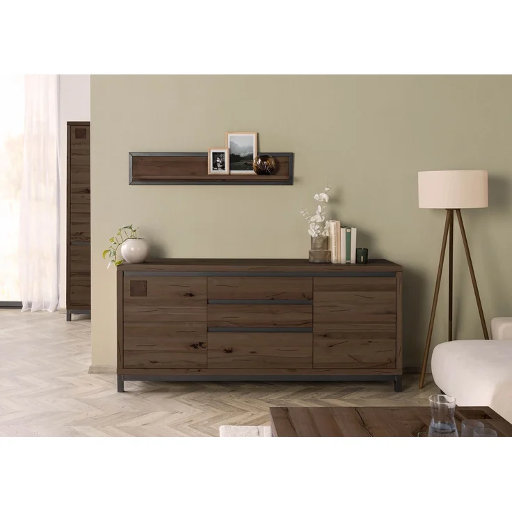 Sideboard Kernbuche 190x45x85 tabacco braun geölt VILLANDERS #251 – Bild 9