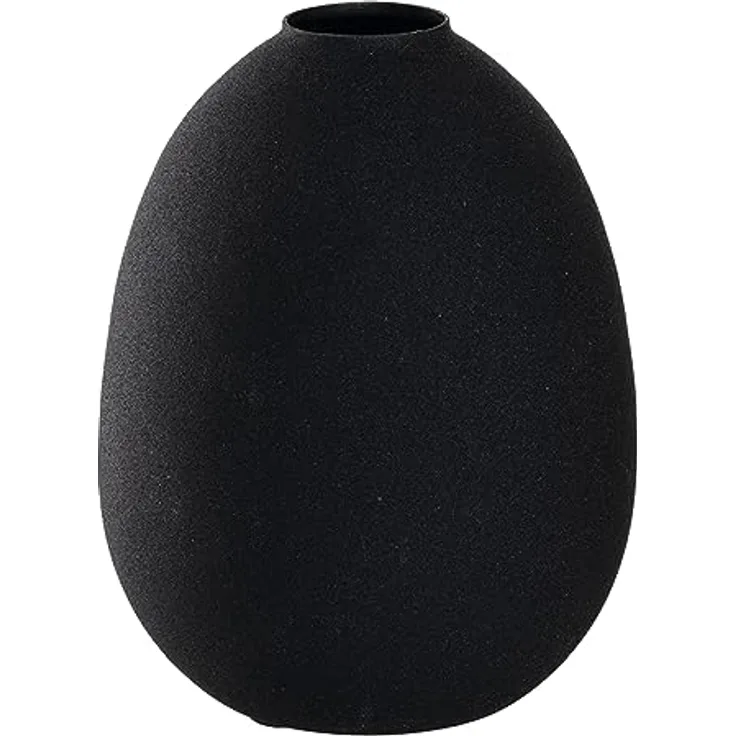 LEONARDO CASOLARE Dekovase, elegante Metallvase in Schwarz für Blumen und Dekoration, 16,4 cm