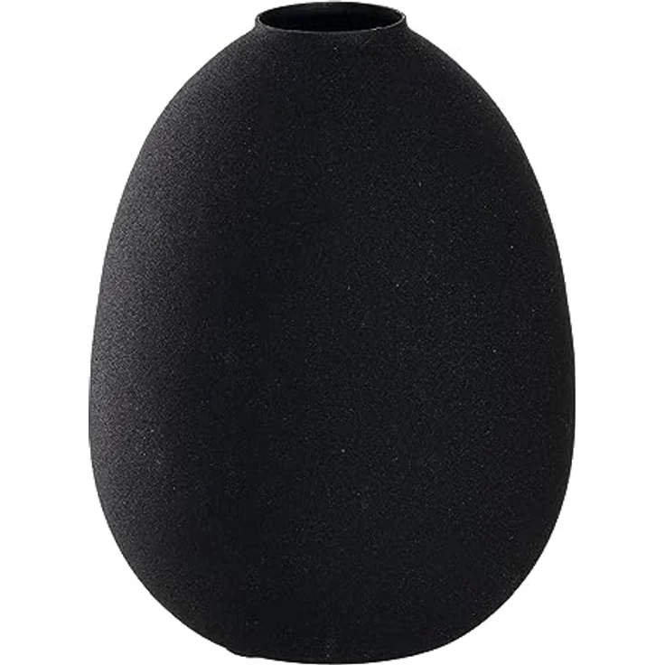 LEONARDO CASOLARE Dekovase, elegante Metallvase in Schwarz für Blumen und Dekoration, 16,4 cm – Bild 1