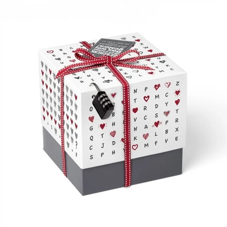 SURPRISA Geschenkbox Geschenkbox mit Samt und Glanz, Rätselbox für Geschenke und Gutscheine, zum Valentinstag, Jahrestag, Hochzeitstag – Bild 4