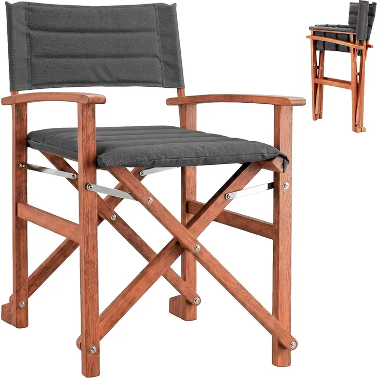 CASARIA® 2er Set Premium Regiestuhl Creme