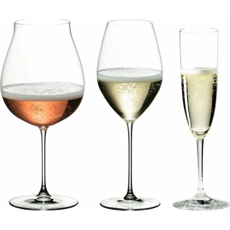 Riedel Champagner Verkostungsset, 3-tlg, Champagnerglas, Sektglas, Chamapgnerflöte, Glas, 5449/74-1