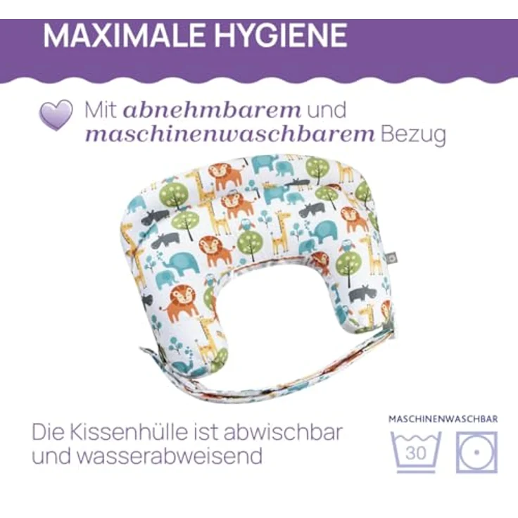 Boppy Deluxe Stillkissen, Brust und Flasche Fütterung Unterstützung, ergonomische Form mit Mutter und Baby zu unterstützen, volle Polsterung, abnehmbar und waschmaschinenfest, 0M + – Bild 8