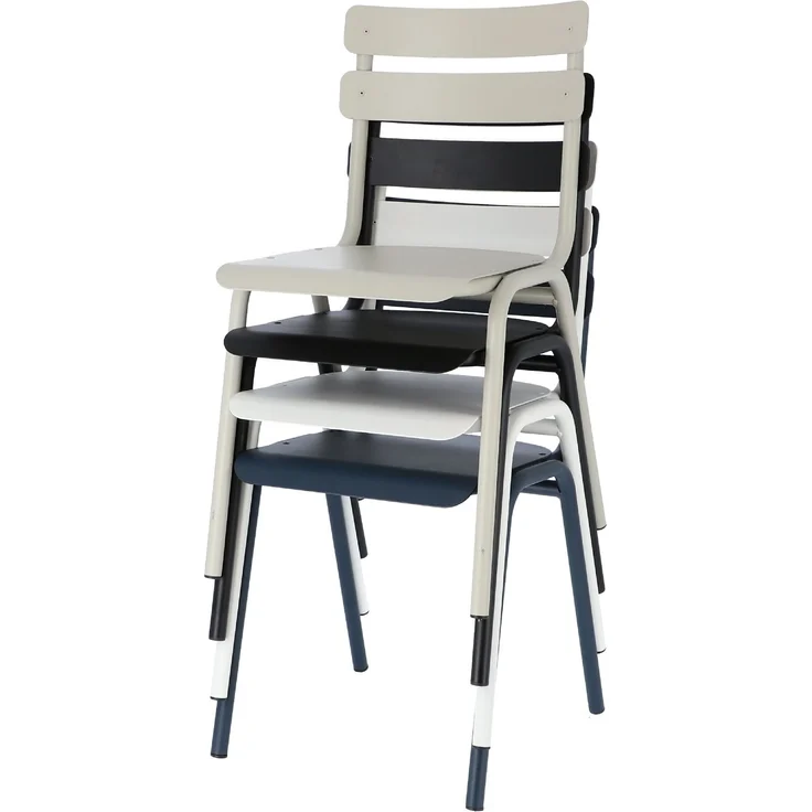 Stuhl One aus Aluminium, stapelbar, Retro Chic, schwarz, wetterfest für Outdoor – Bild 4