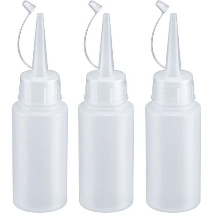 Thiru Aufbewahrungssystem 3er Set Quetschflaschen, BPA-frei und mit Verschlusskappe, (3-tlg) – Bild 4