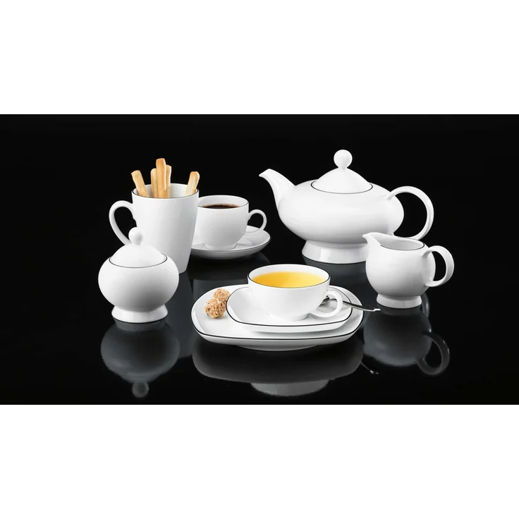 Seltmann Weiden Lido Black Line Teetasse 140 ml 6er Set – Bild 2
