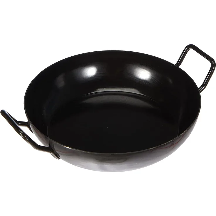 Krüger Servierpfanne 20 cm Stahl emailliert mit großen Griffen / Schlemmerpfanne