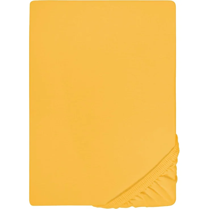 biberna Feinjersey-Spannbetttuch 0077144, honig, 1x 60x120 cm - 70x140 cm – Bild 1
