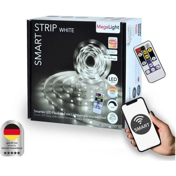 MegaLight LED Stripe MegaLight LED Stripe 5m Tuya Smart 24W, dimmbar, Dimmbar ohne Bewegungsmelder – Bild 4