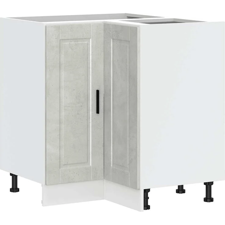 vidaXL Küchen-Eckunterschrank Porto Betongrau Holzwerkstoff 853991 – Bild 1