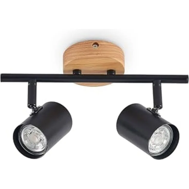 Lindby Deckenleuchten Xiomara, Metall, Schwarz IP20, 2 x 8 W LED