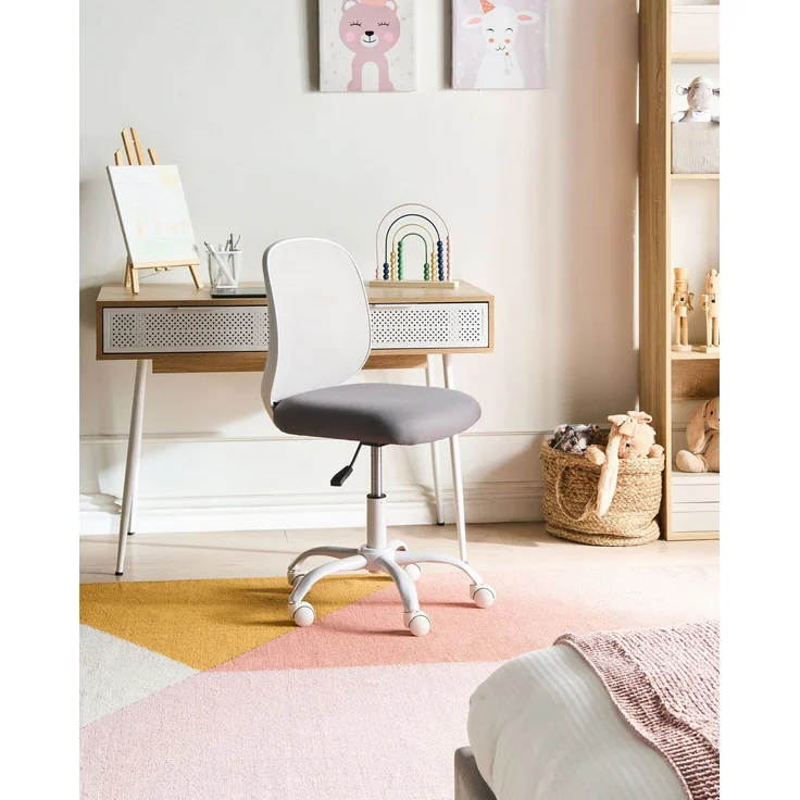 Schreibtischstuhl BLISSFUL Stoff Grau – Bild 3