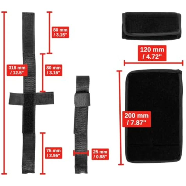 Schrittgurt mit Gurtpolster für Hochstuhl, 1 Set, Schwarz, kompatibel mit Hauck Alpha Beta, Stokke Tripp Trapp, roba Sit Up, Gurtschoner für Frontbügel, weiches Gurtpolster – Bild 9
