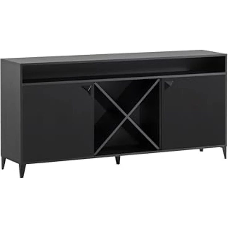 LOOKS by Wolfgang Joop Sideboard Classic, schwarz matt, 179,2 x 39 x 85,8 cm – Bild 1