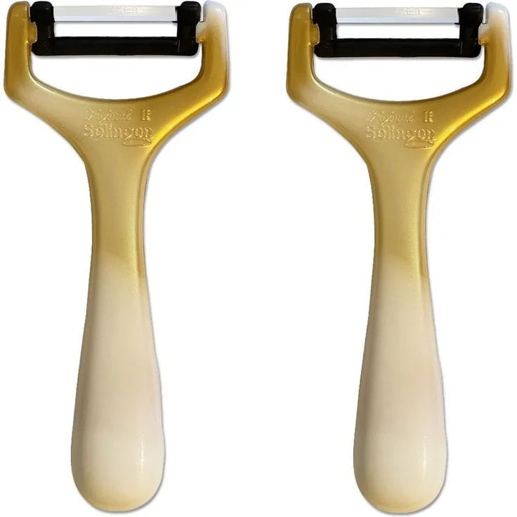 SMI Sparschäler Sparschäler Solingen Gemüseschäler Kartoffelschäler Universalschäler, (2-tlg, 2 tlg), Gold-Weiß