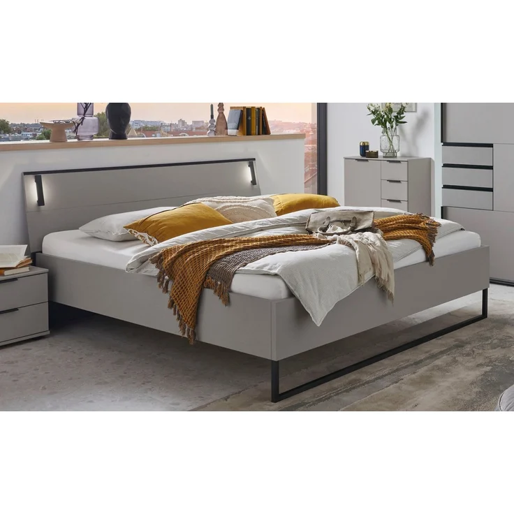 Wimex Futonbett Tilburg in verschiedenen Breiten erhältlich, inkl. LED Beleuchtung, Bett mit Metallkufe – Bild 2