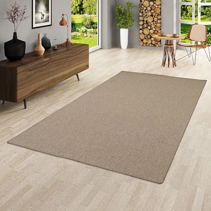 Snapstyle Flachgewebe-Teppich, Braun, 100x300 cm, strapazierfähig, geeignet für Fußbodenheizung, pflegeleicht – Bild 1
